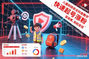 儿童防拐安全科普知识视频制作教学,快速起号涨粉,容易爆,轻松变现-一起网赚吧