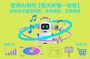 使用AI制作【每天听懂一首歌】动听音乐赛道视频,条条爆款,变现简单-一起网赚吧