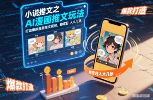 小说推文之AI漫画推文玩法，打造爆款漫画推文视频，稳定日入大几张-一起网赚吧