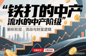 付费文章：铁打的中产，流水的中产阶级-一起网赚吧