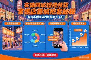 实体同城短视频获客爆店霸城抢客秘籍,打造本地实体的流量增长飞轮-一起网赚吧