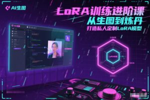 LoRA训练进阶课，从生图到炼丹，打造私人定制LoRA模型-一起网赚吧