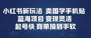 小红书新玩法，卖国学手机贴，蓝海项目，变现灵活，起号快，商单接到手软-一起网赚吧