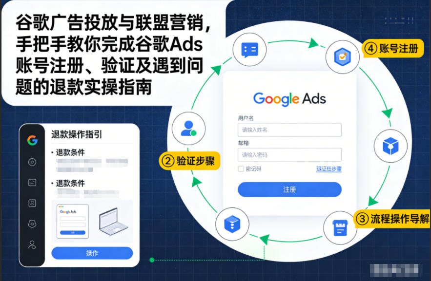 谷歌广告投放与联盟营销，手把手教你完成谷歌Ads账号注册、验证及遇到问题的退款实操指南-一起网赚吧
