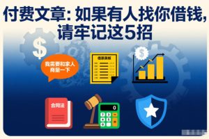 付费文章：如果有人找你借钱，请牢记这5招-一起网赚吧