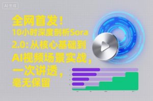 全网首发！10小时深度剖析Sora 2.0：从核心基础到AI视频场景实战，一次讲透，毫无保留-一起网赚吧