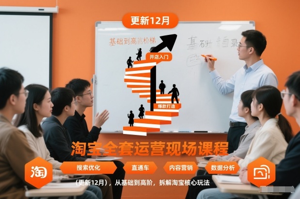 淘宝全套运营现场课程（更新12月），从基础到高阶，拆解淘宝核心玩法-一起网赚吧