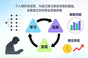 个人闭环实战营,为自己建立稳定变现的基础,全面建立你的商业逻辑思维-一起网赚吧