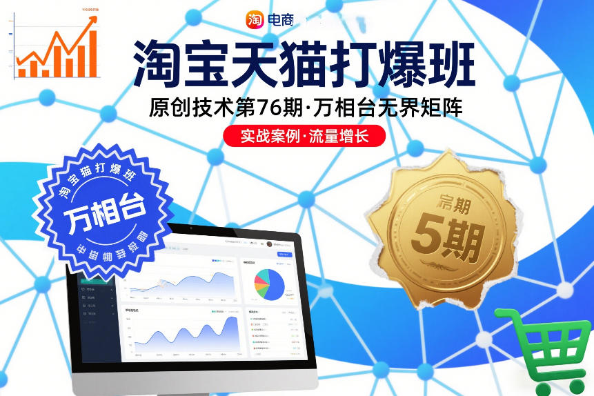 淘宝天猫打爆班原创技术第76期，万相台无界矩阵-一起网赚吧