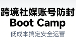 跨境社媒账号防封Boot Camp，低成本搞定社媒账号安全与长期运营-一起网赚吧