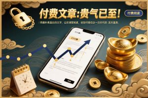 付费文章：贵气已至！用最朴素直白的文字，让你清楚知道，该如何接住这一次时代的泼天富贵-一起网赚吧