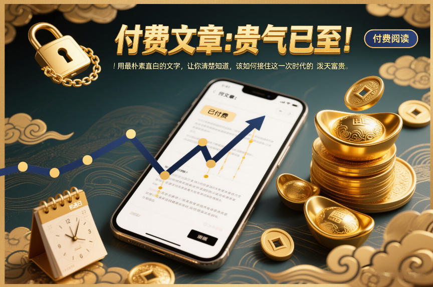 付费文章：贵气已至！用最朴素直白的文字，让你清楚知道，该如何接住这一次时代的泼天富贵-一起网赚吧