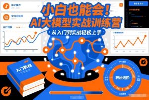 小白也能会！AI大模型实战训练营，从入门到实战轻松上手-一起网赚吧