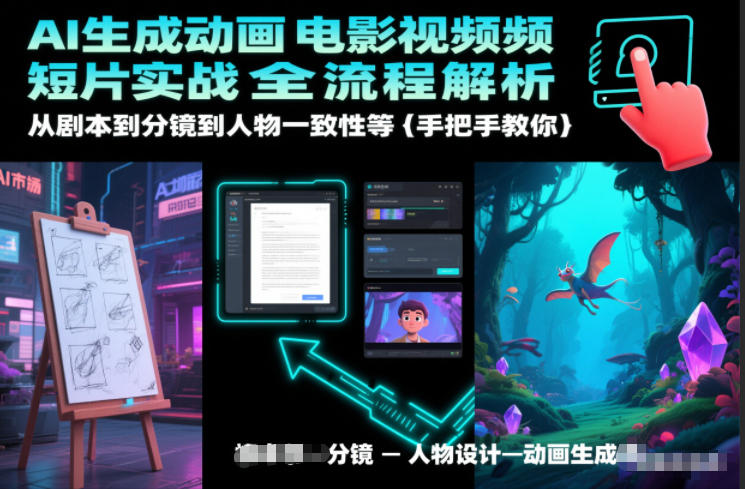 AI生成动画电影视频短片实战全流程解析，从剧本到分镜到人物一致性等手把手教你-一起网赚吧