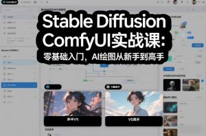Stable Diffusion ComfyUI实战课：零基础入门，AI绘图从新手到高手-一起网赚吧