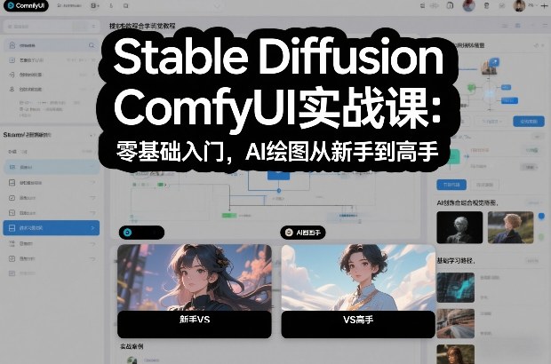 Stable Diffusion ComfyUI实战课：零基础入门，AI绘图从新手到高手-一起网赚吧