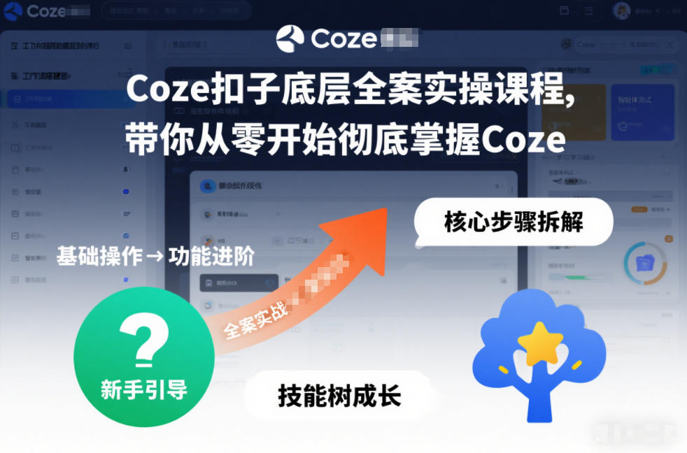 Coze扣子底层全案实操课程，带你从零开始彻底掌握Coze-一起网赚吧