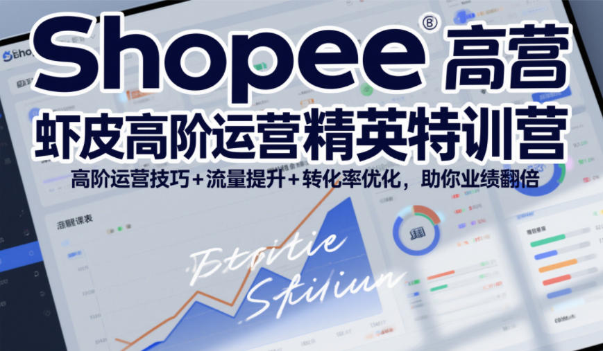 Shopee虾皮高阶运营精英特训营，高阶运营技巧+流量提升+转化率优化，助你业绩翻倍-一起网赚吧