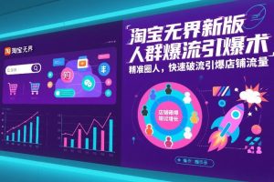 淘宝无界新版人群爆流引爆术,精准圈人,快速破流引爆店铺流量-一起网赚吧