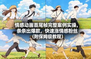 情感动画首尾帧完整案例实操，条条出爆款，快速涨情感粉丝（附保姆级教程）-一起网赚吧