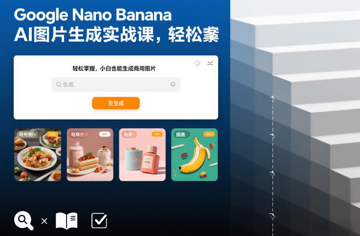 Google Nano Banana AI图片生成实战课，轻松掌握，小白也能生成商用图片-一起网赚吧