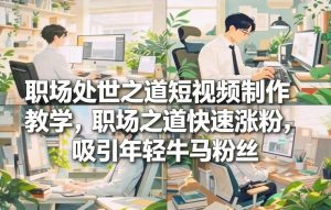 职场处世之道短视频制作教学,职场之道快速涨粉,吸引年轻牛马粉丝-一起网赚吧