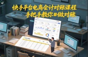 快手平台电商会计对账课程，手把手教你做对账-一起网赚吧