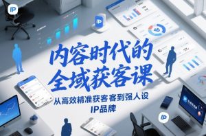 内容时代的全域获客课，从高效精准获客到强人设IP品牌-一起网赚吧