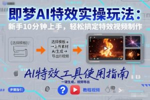 即梦AI特效实操玩法：新手10分钟上手，轻松搞定特效视频制作-一起网赚吧