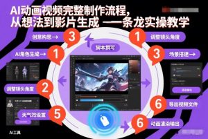 AI动画视频完整制作流程，从想法到影片生成一条龙实操教学-一起网赚吧