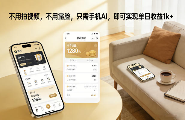 不用拍视频，不用露脸，只需手机AI，即可实现单日收益1k+【揭秘】-一起网赚吧