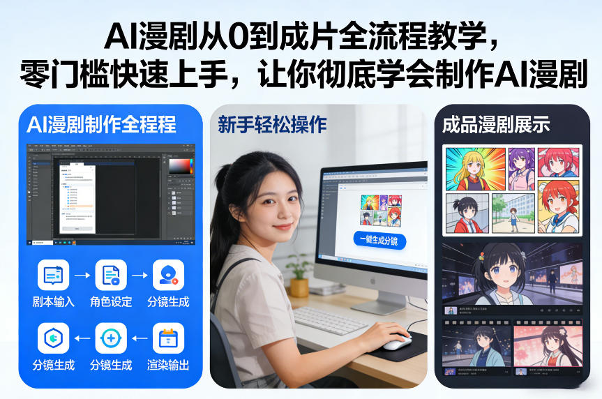 AI漫剧从0到成片全流程教学，零门槛快速上手，让你彻底学会制作AI漫剧【保姆级教程】-一起网赚吧