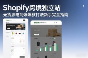 Shopify跨境独立站无货源电商爆款打法新手完全指南-一起网赚吧