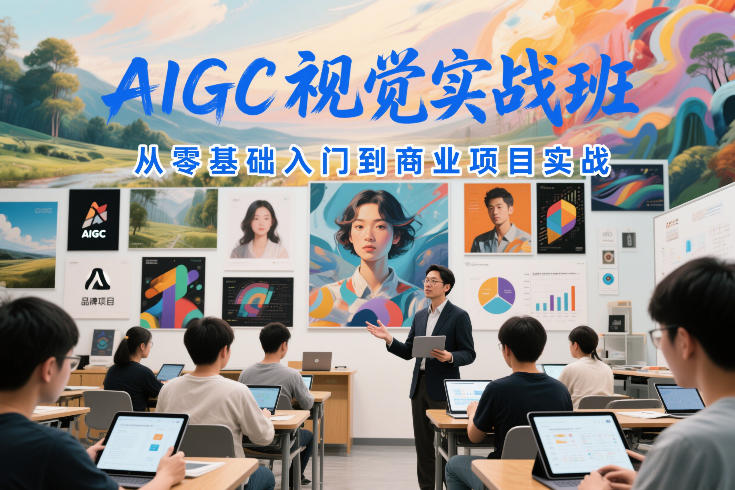 AIGC视觉实战班，从零基础入门到商业项目实战-一起网赚吧