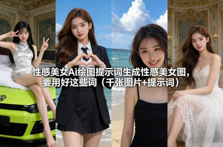 性感美女Ai绘图提示词生成性感美女图，要用好这些词（千张图片+提示词）-一起网赚吧