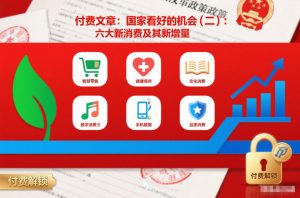 付费文章:国家看好的机会(二):六大新消费及其新增量-一起网赚吧