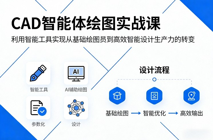 CAD智能体绘图实战课，利用智能工具，实现从基础绘图员到高效智能设计生产力的转变-一起网赚吧