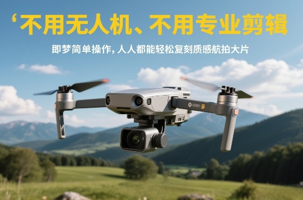 不用无人机、不用专业剪辑，即梦简单操作，人人都能轻松复刻质感航拍大片-一起网赚吧