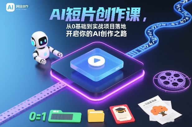 AI短片创作课，从0基础到实战项目落地，开启你的AI创作之路（更新）-一起网赚吧