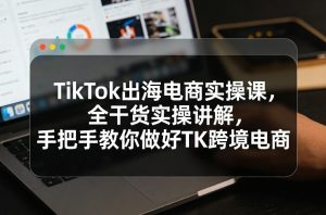 TikTok出海电商实操课,全干货实操讲解,手把手教你做好TK跨境电商-一起网赚吧