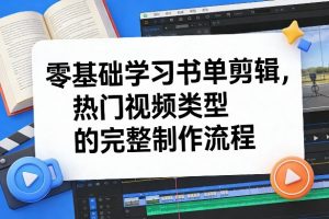 零基础学习书单剪辑,热门视频类型的完整制作流程(更新2026)-一起网赚吧