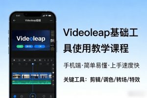 Videoleap基础工具使用教学课程,手机端视频剪辑教学,简单易懂,上手速度快-一起网赚吧