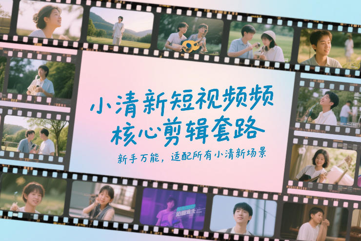 小清新短视频核心剪辑套路，新手万能，适配所有小清新场景-一起网赚吧