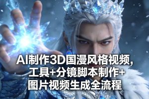 AI制作3D国漫风格视频,工具+分镜脚本制作+图片视频生成全流程-一起网赚吧