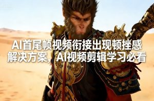 AI首尾帧视频衔接出现顿挫感解决方案，AI视频剪辑学习必看-一起网赚吧