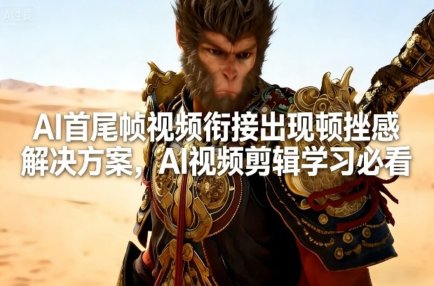 AI首尾帧视频衔接出现顿挫感解决方案，AI视频剪辑学习必看-一起网赚吧