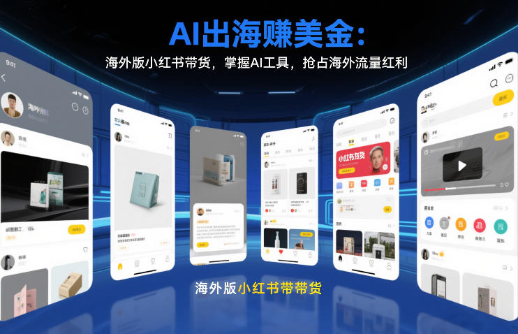 AI出海賺美金：海外版小红书带货，掌握AI工具，抢占海外流量红利（更新2026）-一起网赚吧