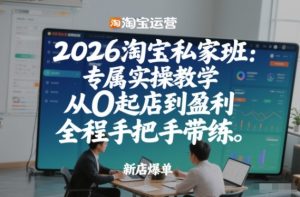 2026淘宝私家班：专属实操教学，从0起店到盈利，全程手把手带练（更新）-一起网赚吧