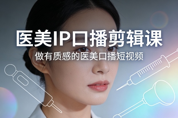 医美IP口播剪辑课，做有质感的医美口播短视频-一起网赚吧