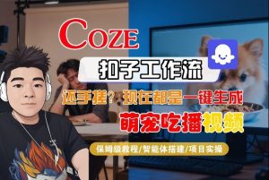 Coze智能体工作流一键生成“萌宠吃播视频“短视频,全流程保姆级教学-一起网赚吧